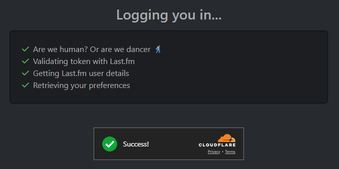 Logged in